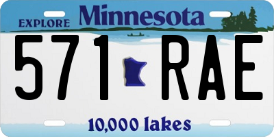 MN license plate 571RAE