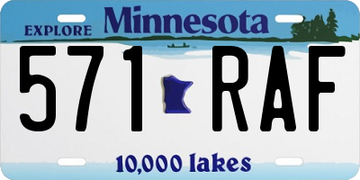 MN license plate 571RAF