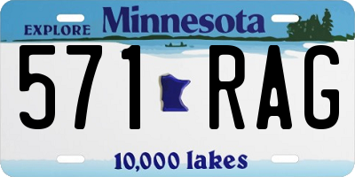 MN license plate 571RAG