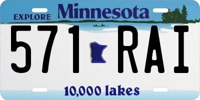 MN license plate 571RAI