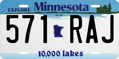 MN license plate 571RAJ