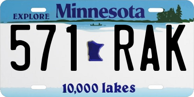 MN license plate 571RAK