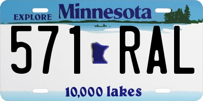 MN license plate 571RAL