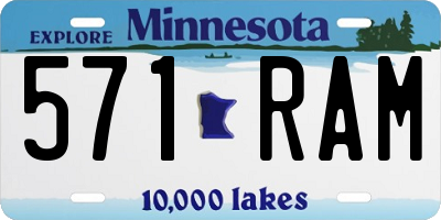 MN license plate 571RAM