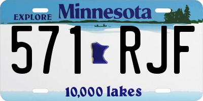 MN license plate 571RJF