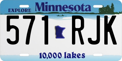 MN license plate 571RJK