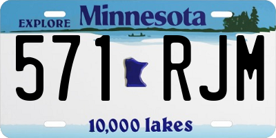 MN license plate 571RJM