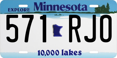 MN license plate 571RJO