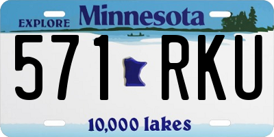 MN license plate 571RKU