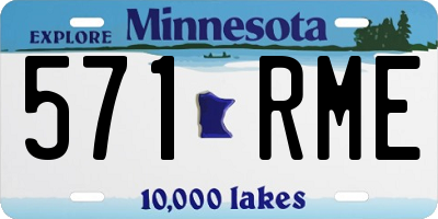 MN license plate 571RME
