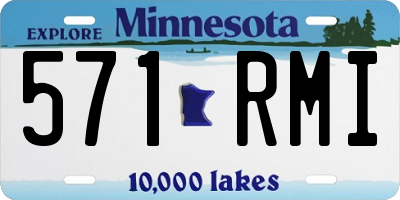 MN license plate 571RMI