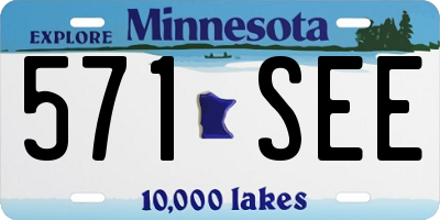 MN license plate 571SEE