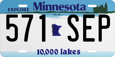 MN license plate 571SEP