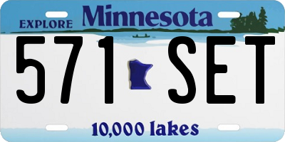 MN license plate 571SET