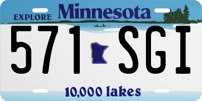MN license plate 571SGI
