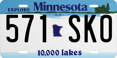 MN license plate 571SKO