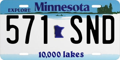 MN license plate 571SND