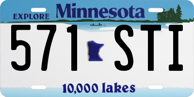 MN license plate 571STI