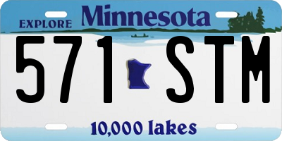 MN license plate 571STM