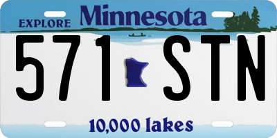 MN license plate 571STN