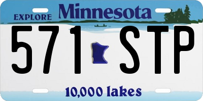 MN license plate 571STP