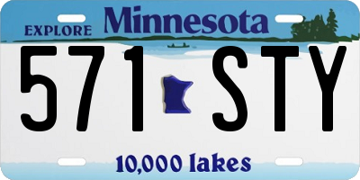 MN license plate 571STY