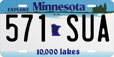 MN license plate 571SUA