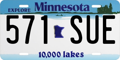 MN license plate 571SUE