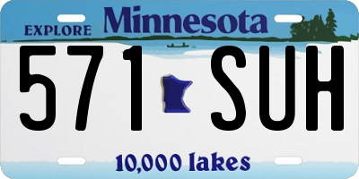 MN license plate 571SUH