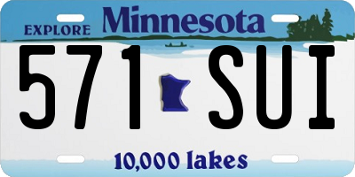 MN license plate 571SUI
