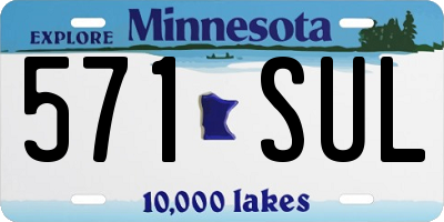 MN license plate 571SUL