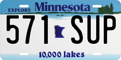 MN license plate 571SUP