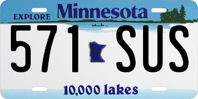 MN license plate 571SUS