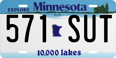 MN license plate 571SUT