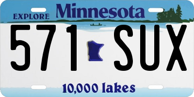 MN license plate 571SUX