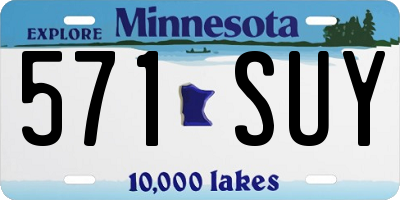 MN license plate 571SUY
