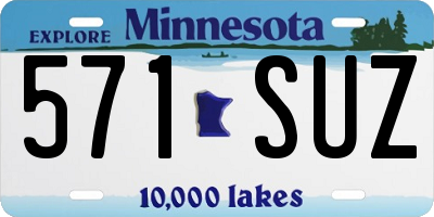MN license plate 571SUZ