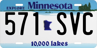 MN license plate 571SVC