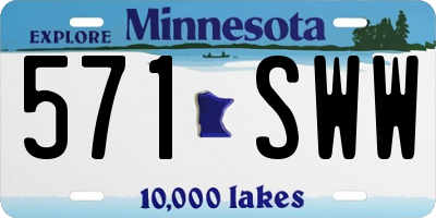 MN license plate 571SWW
