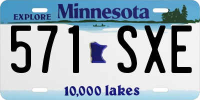 MN license plate 571SXE