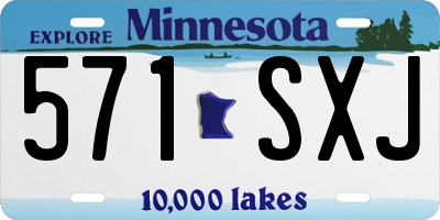 MN license plate 571SXJ