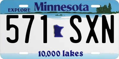 MN license plate 571SXN
