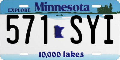 MN license plate 571SYI
