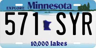 MN license plate 571SYR