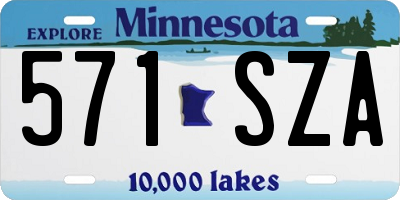 MN license plate 571SZA