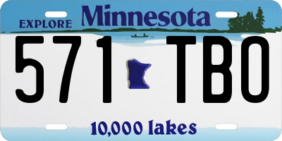 MN license plate 571TBO