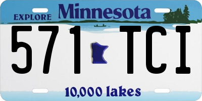 MN license plate 571TCI