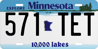 MN license plate 571TET