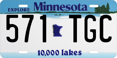 MN license plate 571TGC