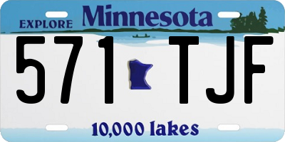 MN license plate 571TJF
